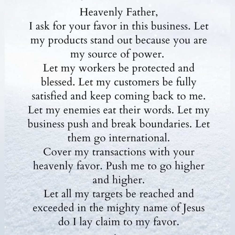 I surrender my life and my business in my Heavenly Father’s capable hands 🙏🏻❤️
